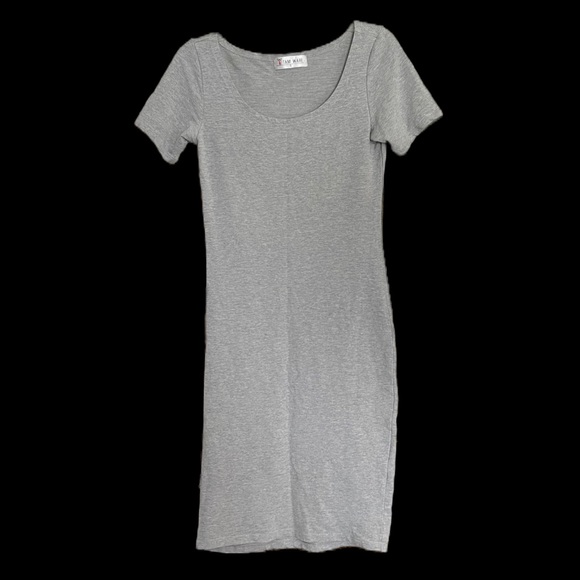 Tam Ware Women’s Gray Sweetheart Short Sleeve Midi Dress Size S - Picture 1 of 3